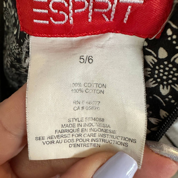 ESPRIT Floral Dress Size 5/6 100% Cotton - Picture 4 of 5